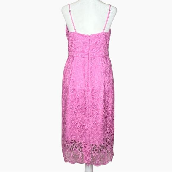 NWT J. Crew Pink Guipure Lace Dress 2 Party Wedding Coquette Feminine Fairy - Picture 3 of 12